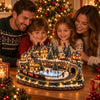Animated Holiday Train and Ice Rink Scene Jadvero