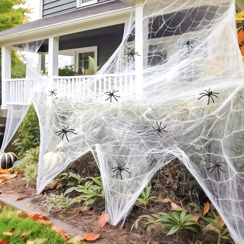 Stretchy Cotton Halloween Spider Web Jadvero