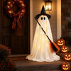 LED Ghost Witch Broom Halloween Outdoor Decoration Jadvero
