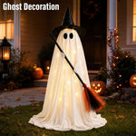 LED Ghost Witch Broom Halloween Outdoor Decoration Jadvero