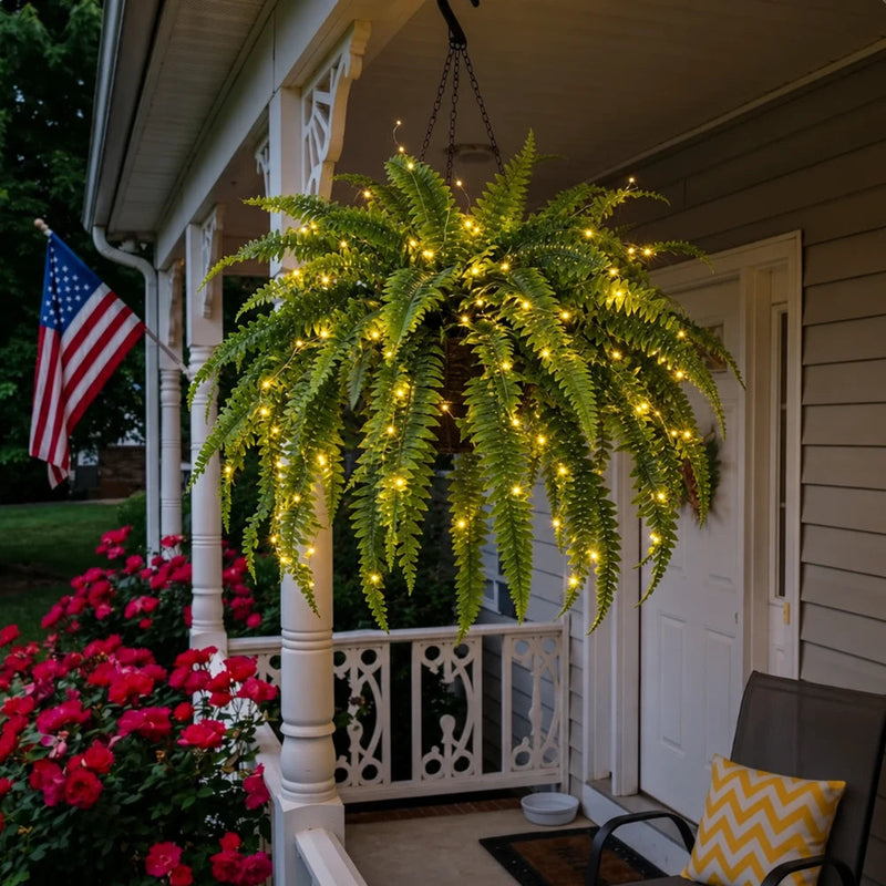 Glowing Artificial Boston Fern Jadvero