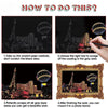 Scratch Painting City Postcard Set