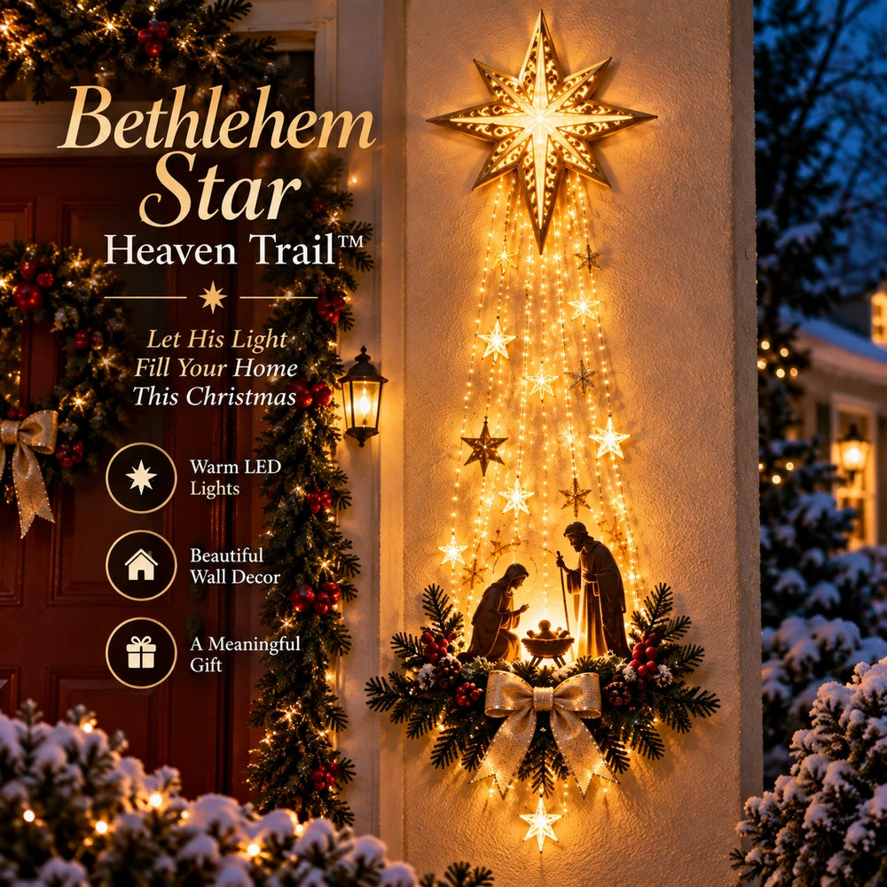Bethlehem Star Lighted Nativity Wall Decor Jadvero