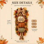 Lighted Stacked Pumpkin Fall Door Decor Jadvero