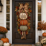 Lighted Stacked Pumpkin Fall Door Decor Jadvero