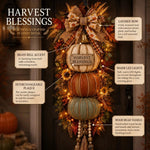 Lighted Stacked Pumpkin Fall Door Decor Jadvero