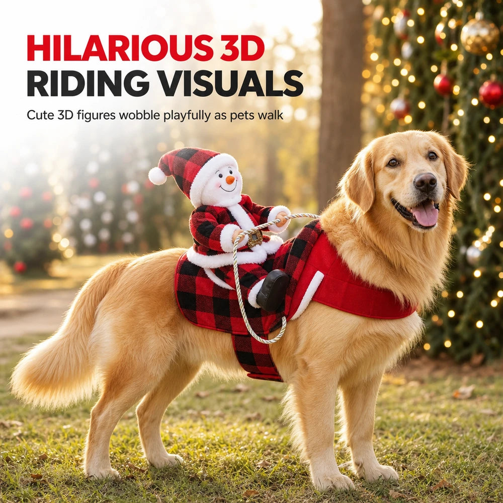 Red Santa Dog Costume Jadvero