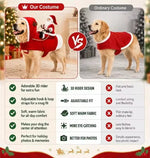 Red Santa Dog Costume Jadvero