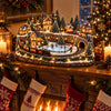 Animated Holiday Train and Ice Rink Scene Jadvero