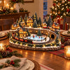 Animated Holiday Train and Ice Rink Scene Jadvero