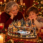 Animated Holiday Train and Ice Rink Scene Jadvero