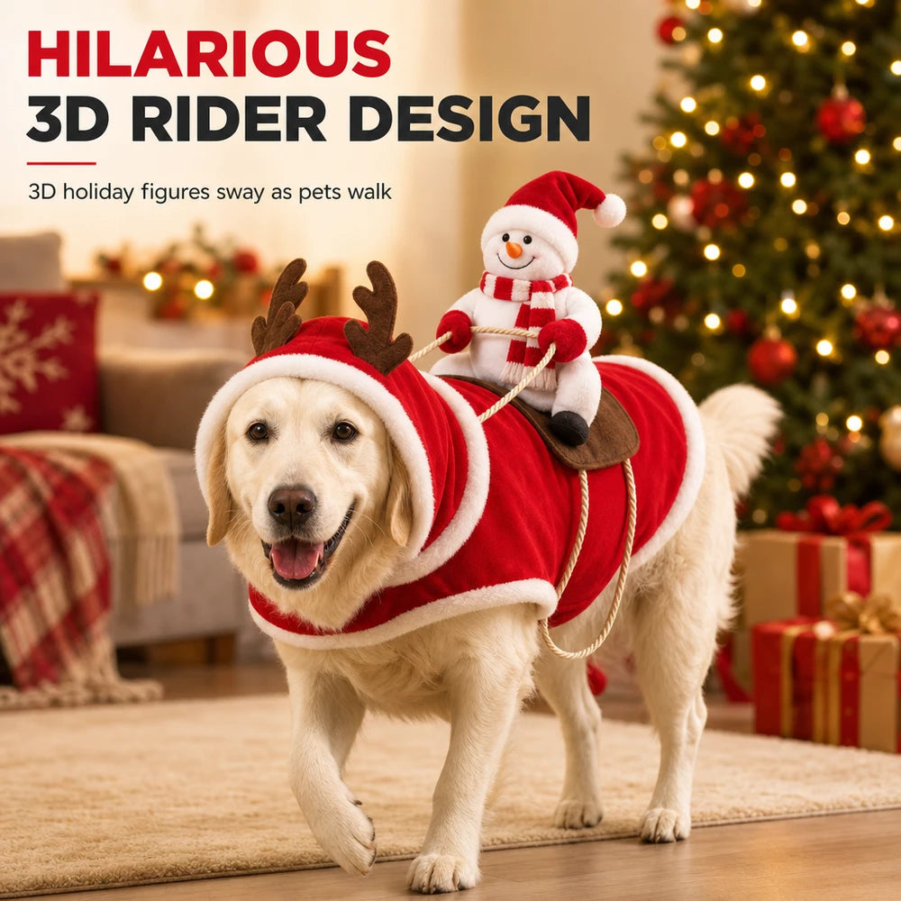 Red Santa Dog Costume Jadvero
