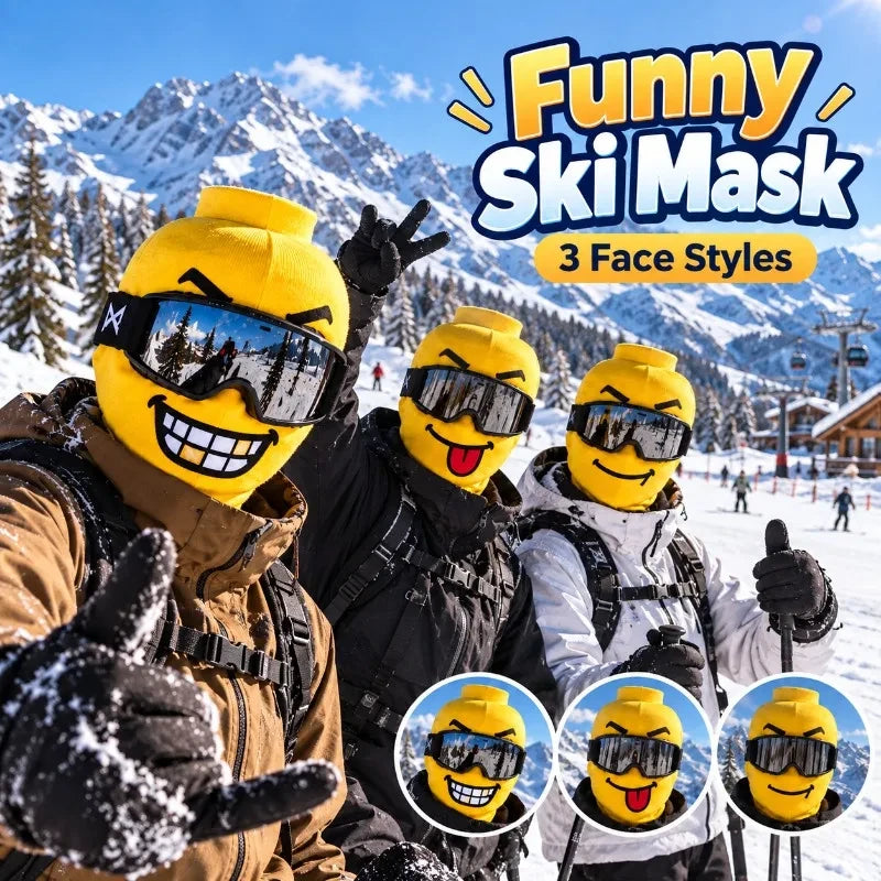 Funny Yellow Ski Mask Balaclava Jadvero